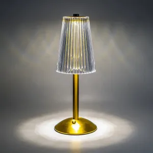 Nordic Crystal Rechargeable Table Lamp LED Bar Light Touch Dimmable Golden Desk Lamp Living Room Bedroom Hotel Bedside Lamp