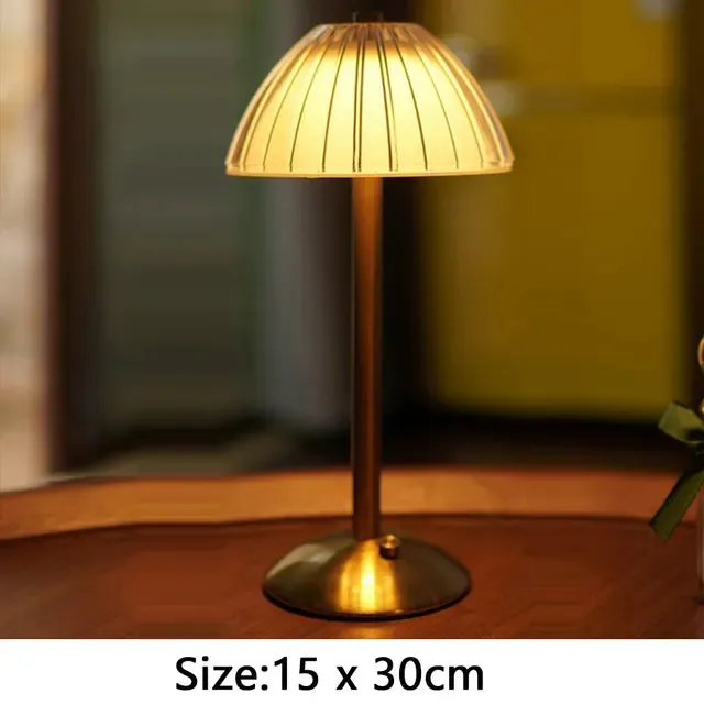 Nordic Crystal Rechargeable Table Lamp LED Bar Light Touch Dimmable Golden Desk Lamp Living Room Bedroom Hotel Bedside Lamp