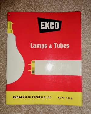 Original 1950s Ekco Lamps And Tubes Catalogue And Leaflets