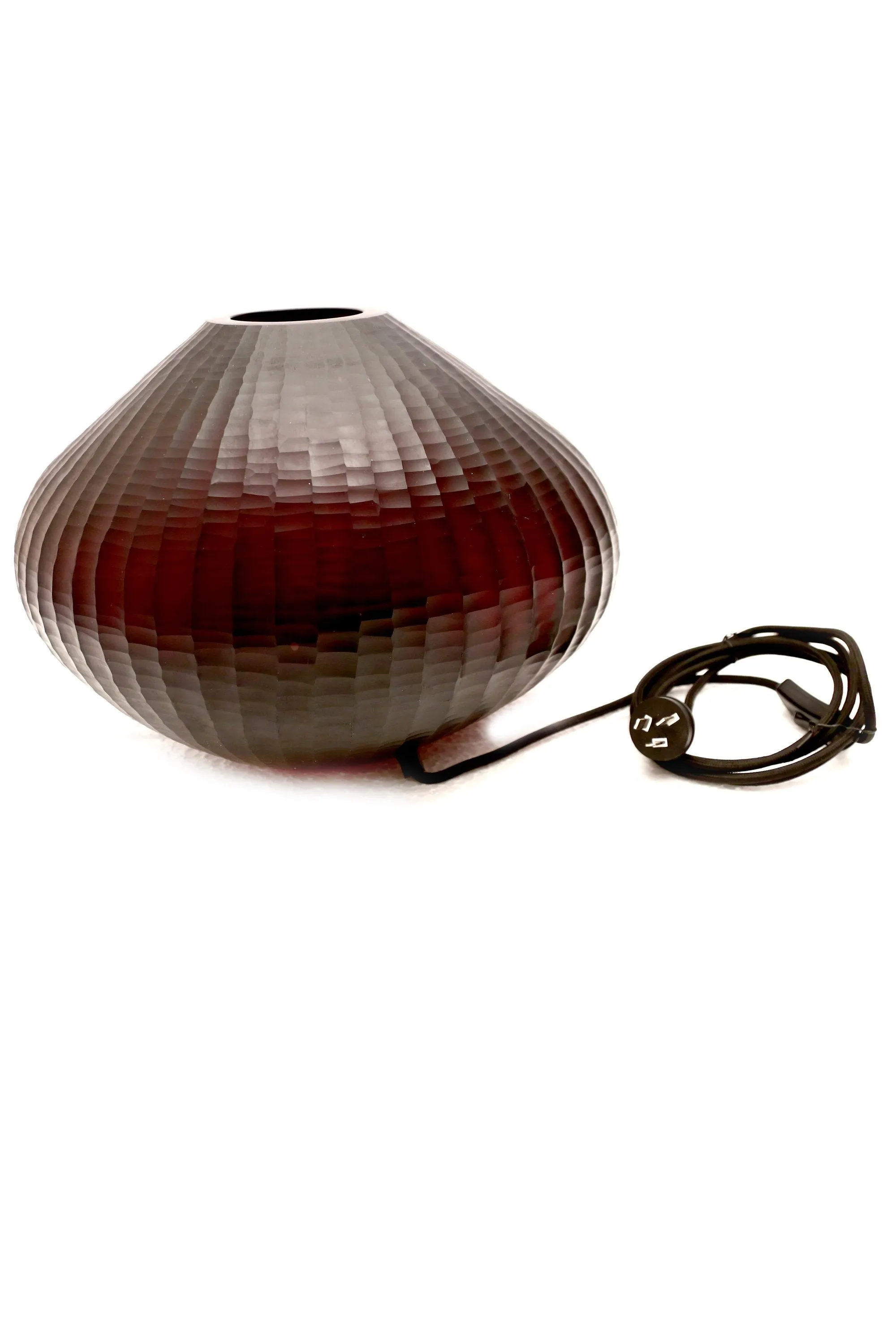 Paris Large - Ruby - Large Freeform Hand Cut Art Glass Table Lamp