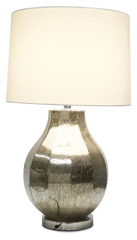 Paris Table Lamp with White Linen Shade