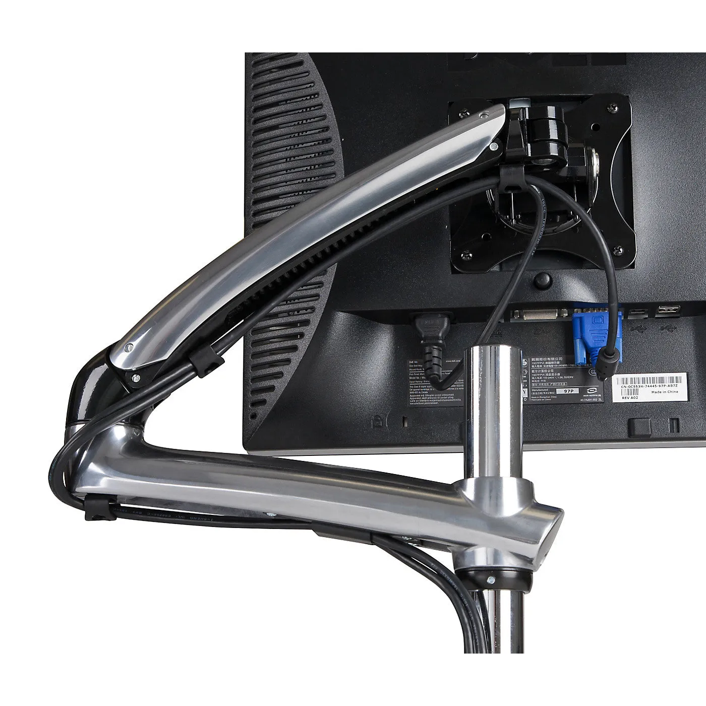 Peerless LCT620AD Dual Monitor Desktop Mount with Flexible Arms for 19 to 30" Flat Panel Screens - Black