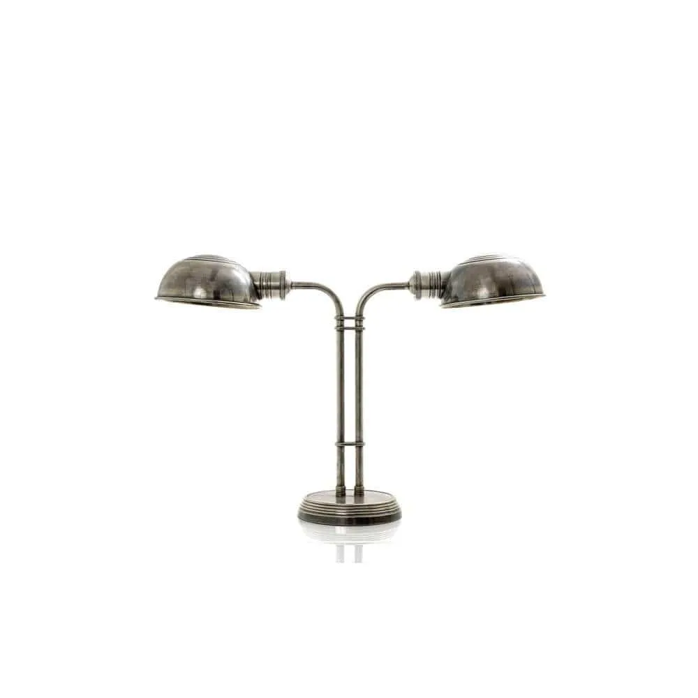 Picardy Table Lamp in Antique Silver