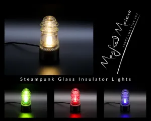 "The Small Lantern" Clear Insulator Lamp, Industrial Lighting, Man Cave Deco, Neo Victorian Lamp design, Cyberpunk Lamp