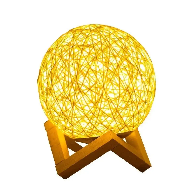 Rattan Ball LED Lamp Usb