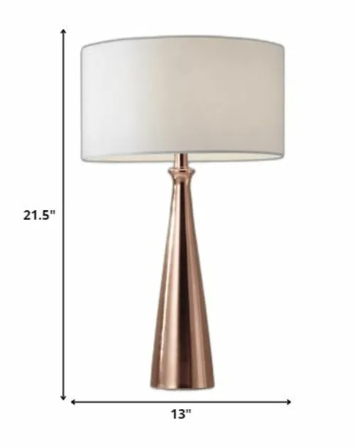 Rio Tapered Black Metallic Base Table Lamp