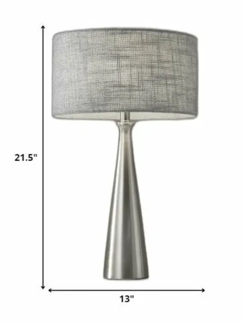 Rio Tapered Black Metallic Base Table Lamp