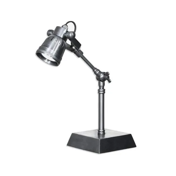 Seattle Desk Lamp Antique Silver