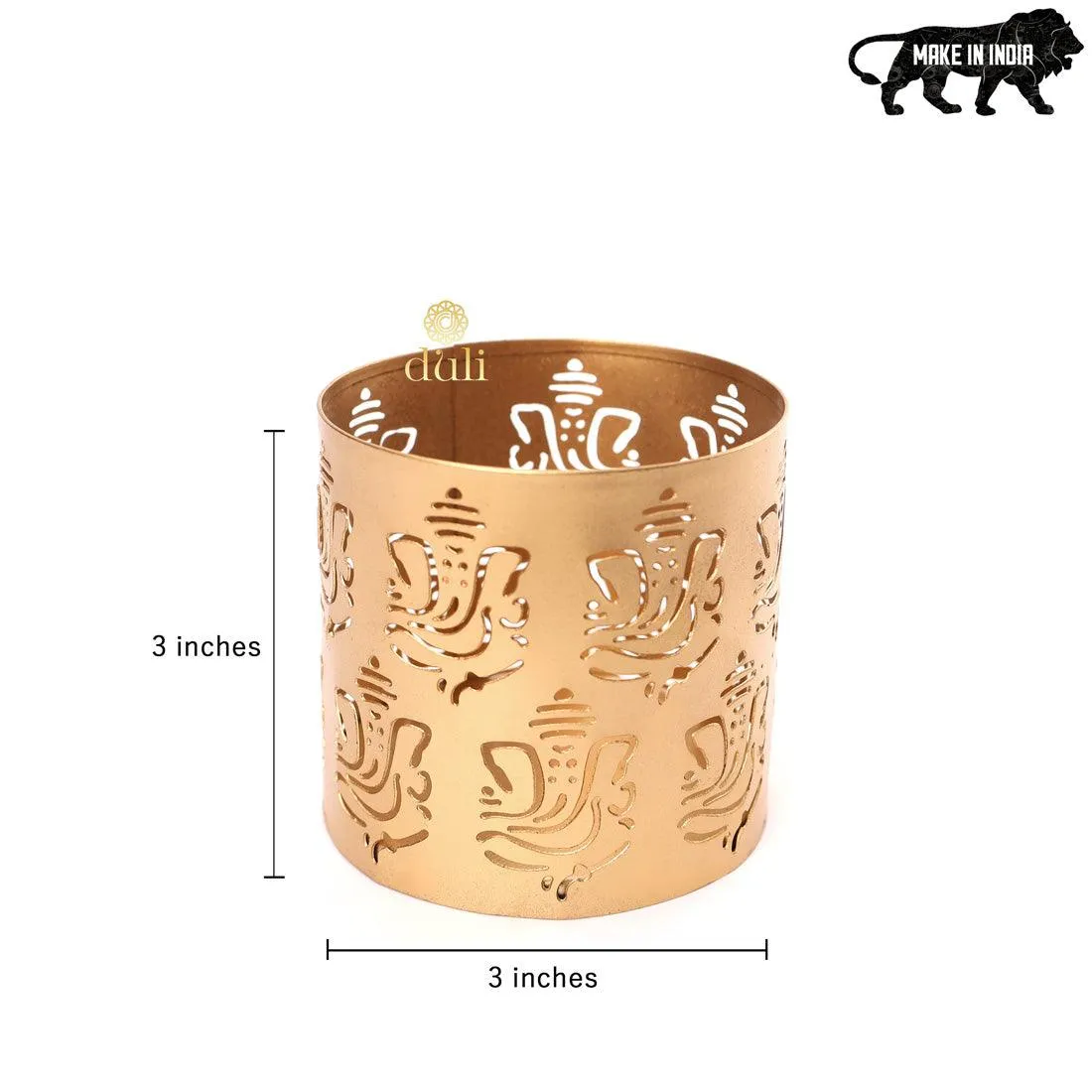 Shadow Metal Ganesh Tealight Holder for Home Decoration