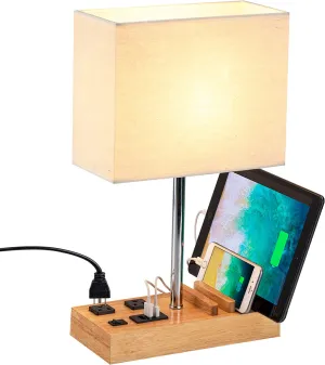 SUEGORYIA Wooden Base Desk Lamp