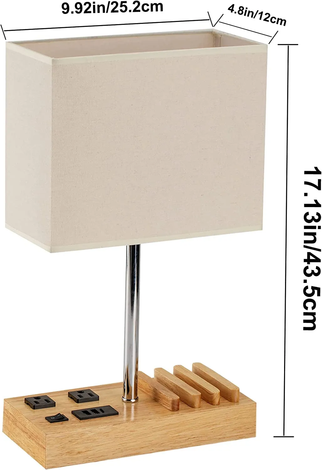 SUEGORYIA Wooden Base Desk Lamp