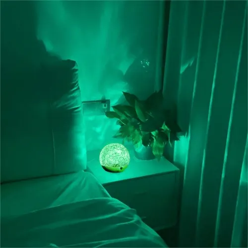 Water Ripple Projector Night Light Crystal Lamp Rotating Lights Ambient Decorati Bedroom Light