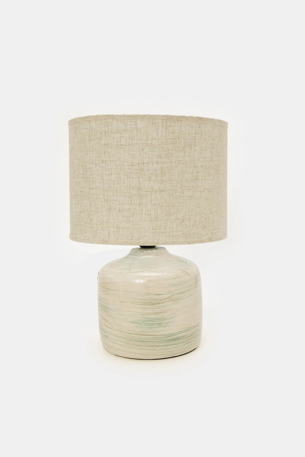 White Embellished Base Table Lamp