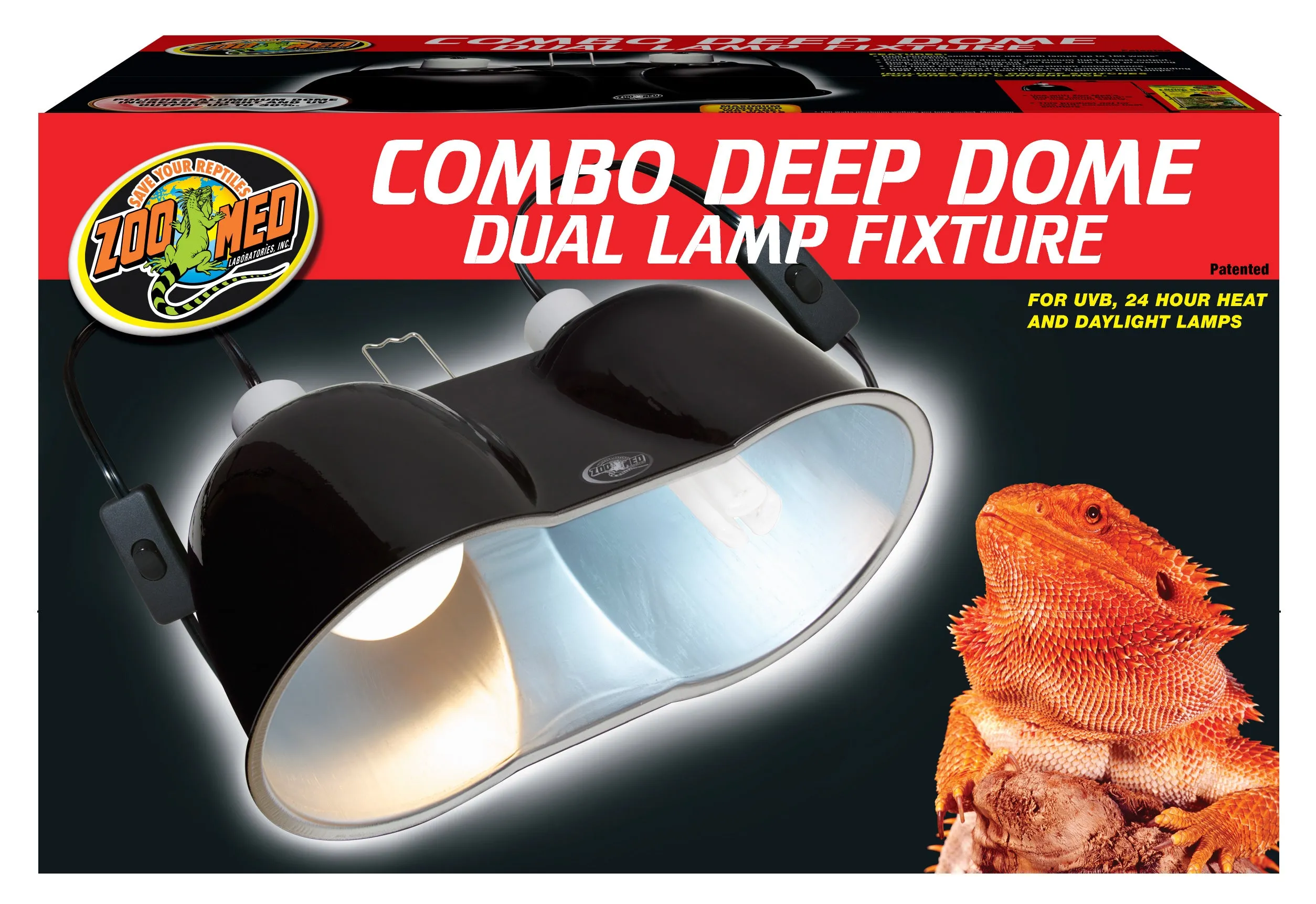 Zoo Med Combo Deep Dome Lamp Fixture